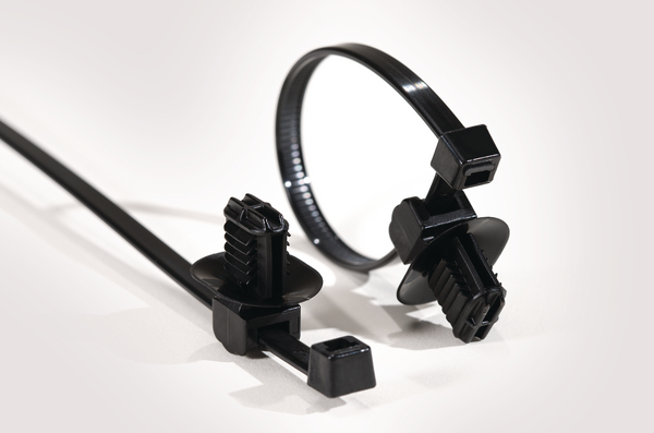 2-Pieces Fixing Ties with Fir Tree, with Disc, for Oval Holes