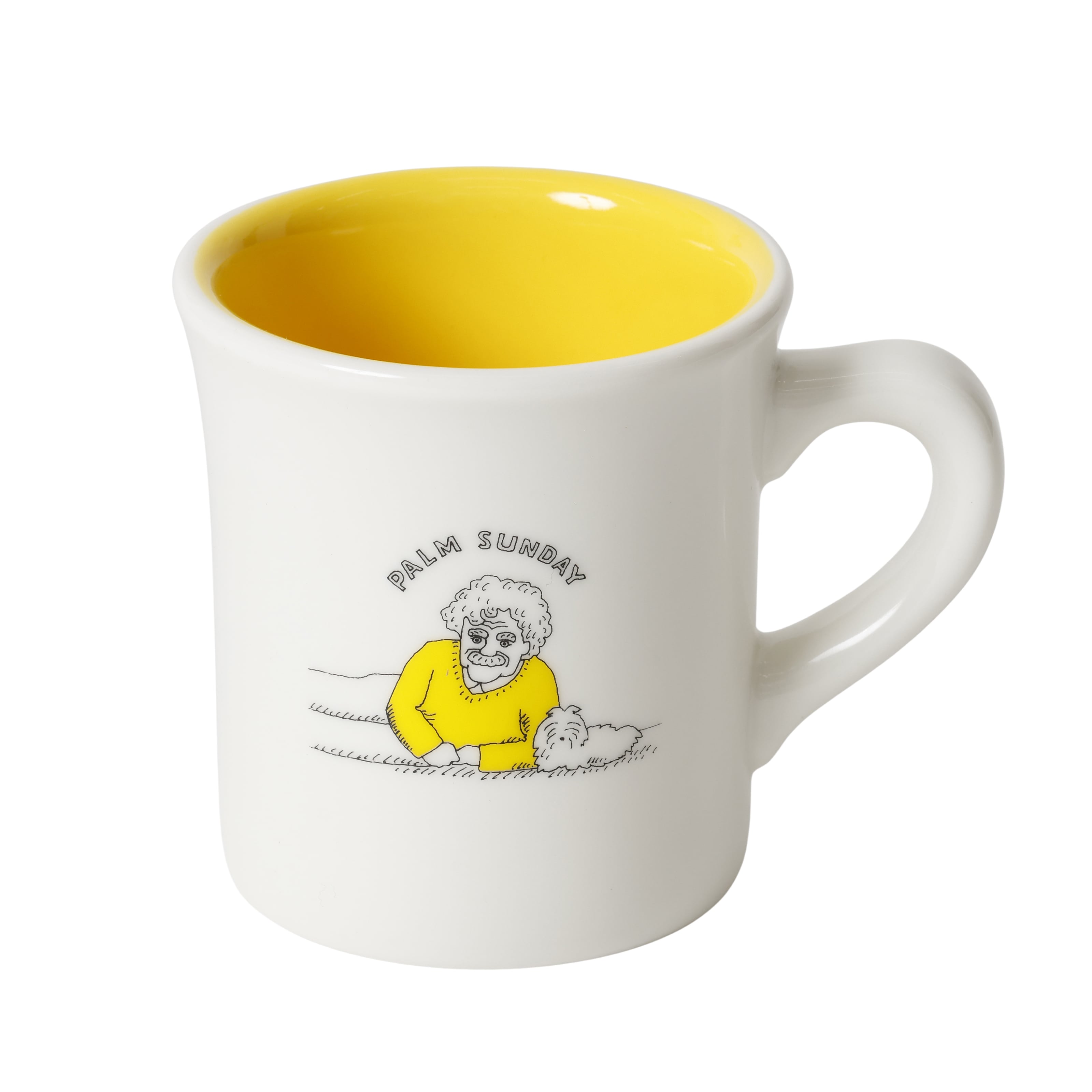 マグカップ カート・ヴォネガット パームサンデー ホワイト／イエロー