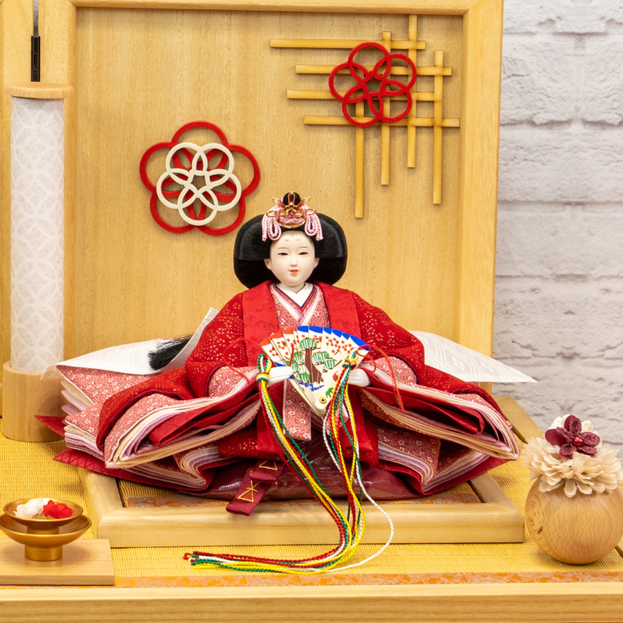 甲州印伝 小桜菖蒲柄 親王 和楽梅親王飾りセット | 人形専門店