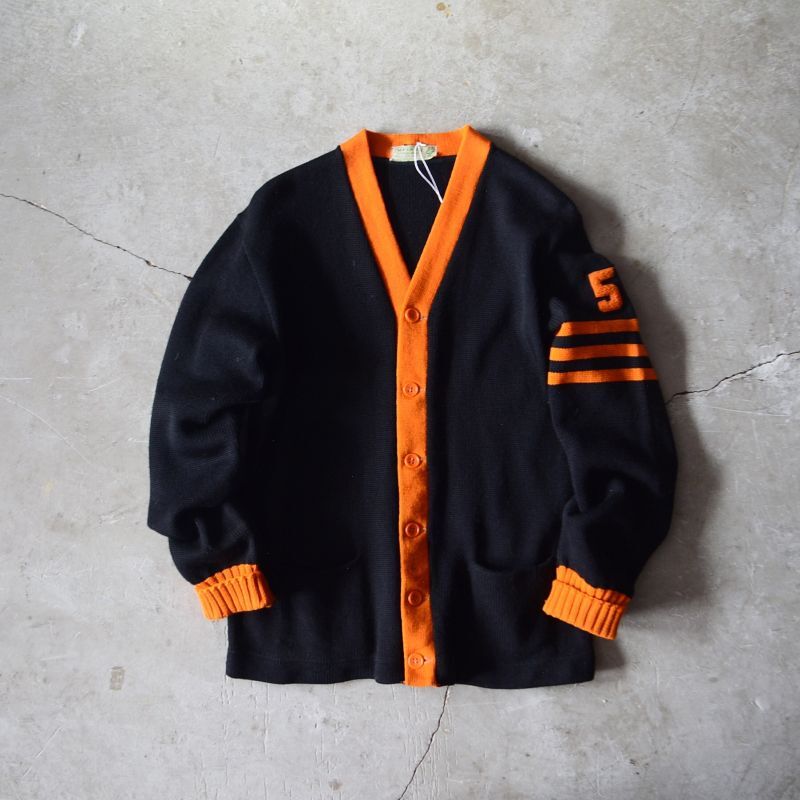 1950s IMPERIAL ツートンレタードカーディガン 表記42 - 古着屋HamburgCafe