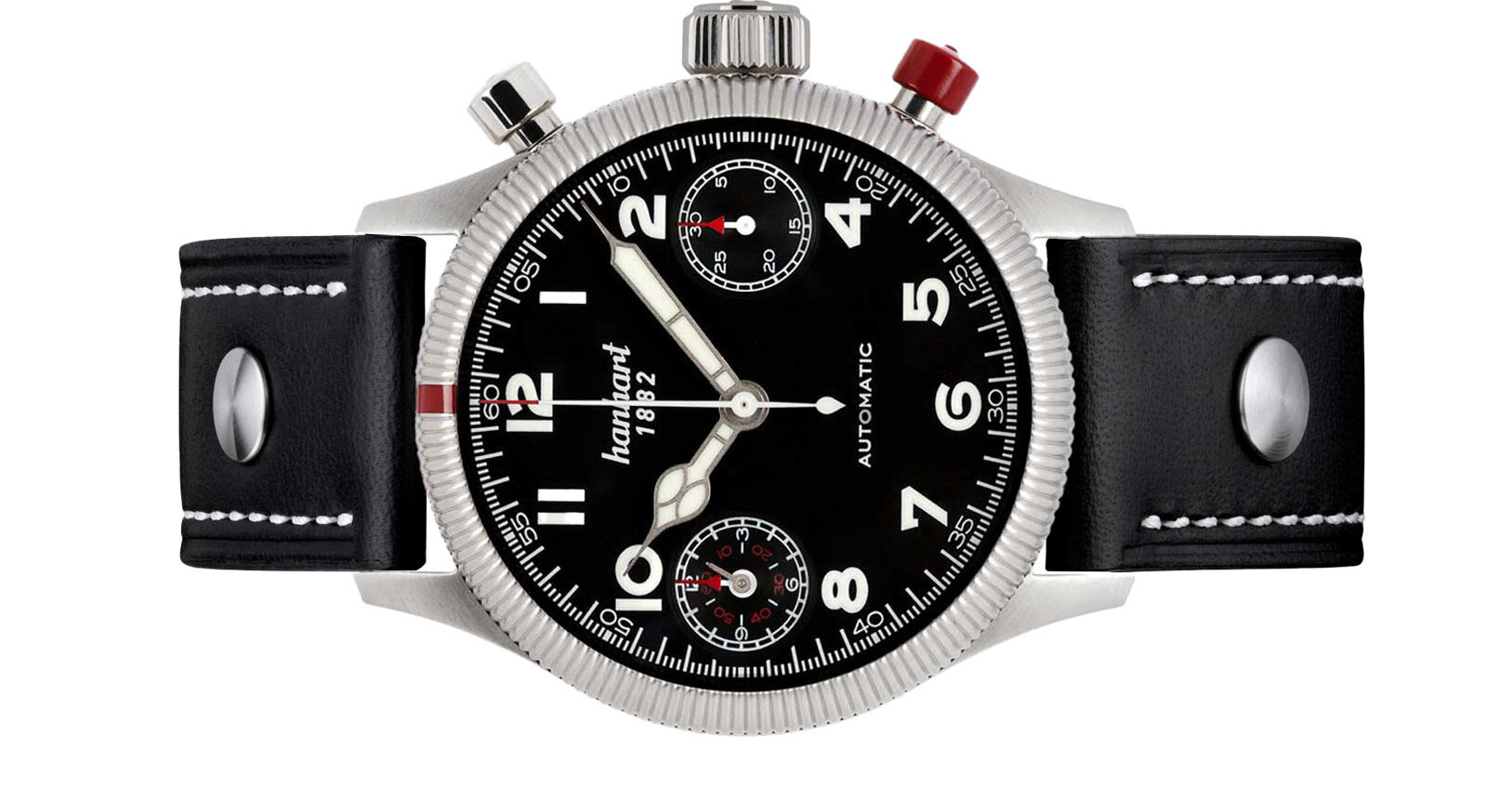 PIONEER TwinDicator, black, fluted bezel, 45 mm