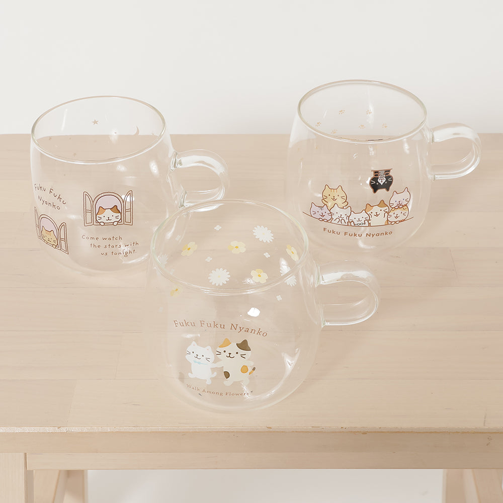 ふくふくにゃんこ 耐熱ガラスマグ – HAPiNS online shop