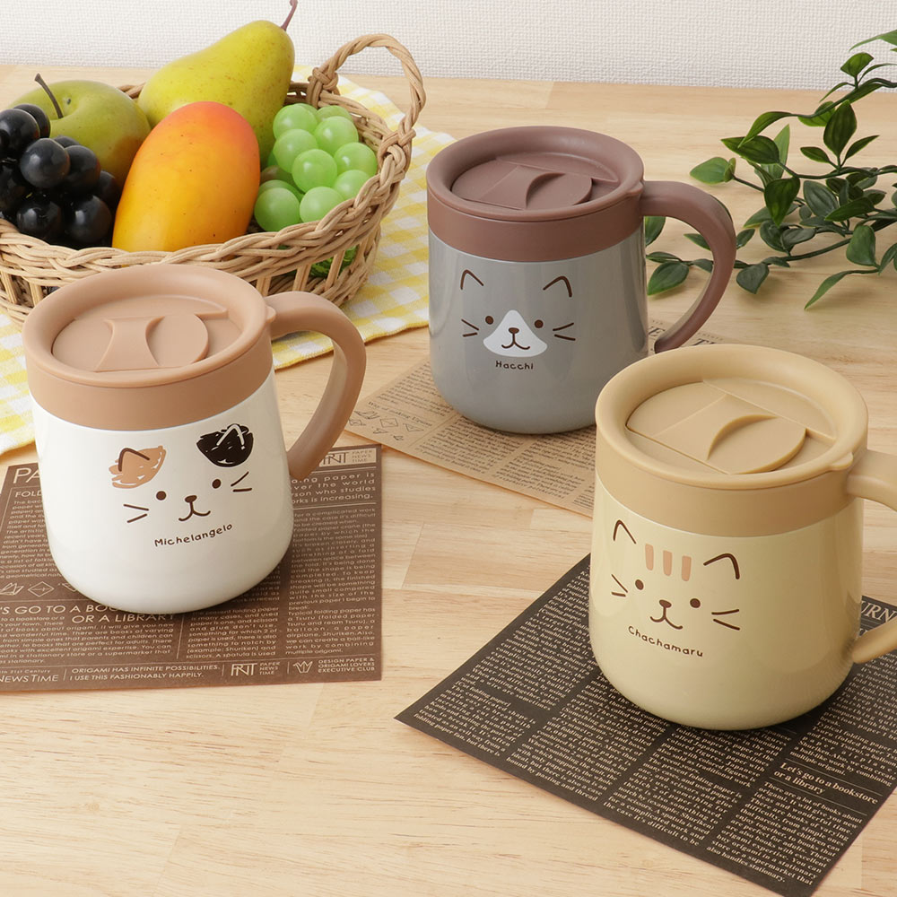 ふくふくにゃんこ フェイスステンレスマグカップ – HAPiNS online shop