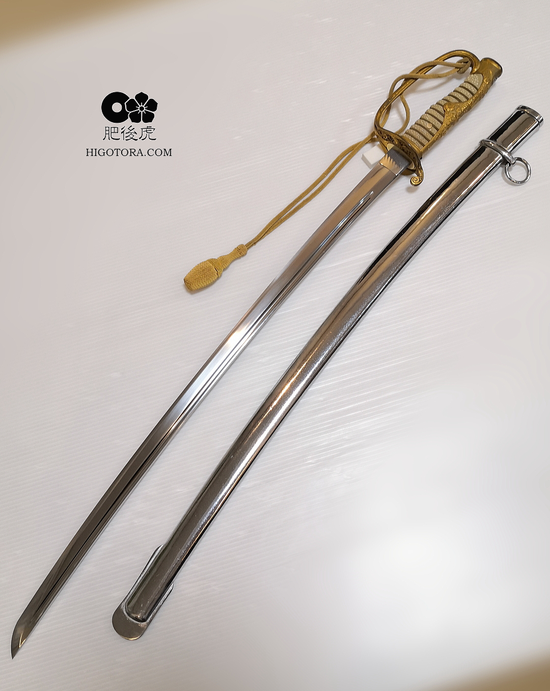 刀身を失った旧陸軍サーベル型軍刀拵に刀身とハバキと切羽を誂え｜肥後