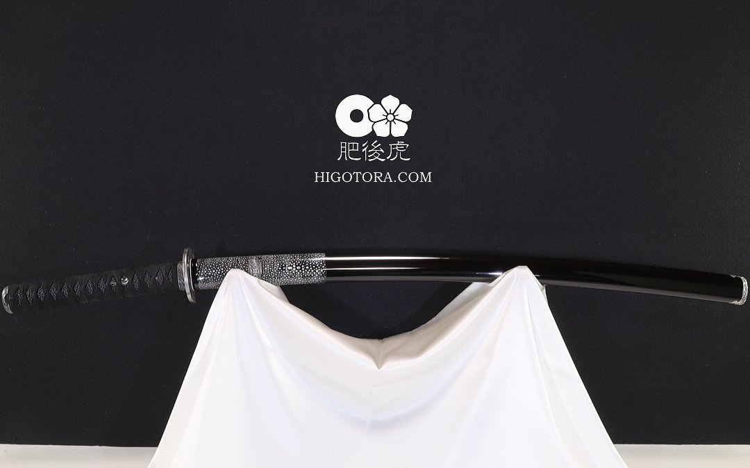 鮫巻黒呂鞘肥後拵 TGS｜製作事例｜肥後虎-HIGOTORA