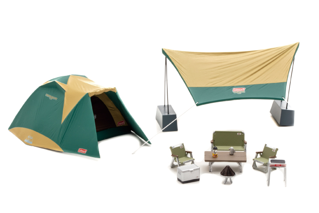 1/43 コールマン キャンプセット タフワイドドーム IV/300 (グリーン
