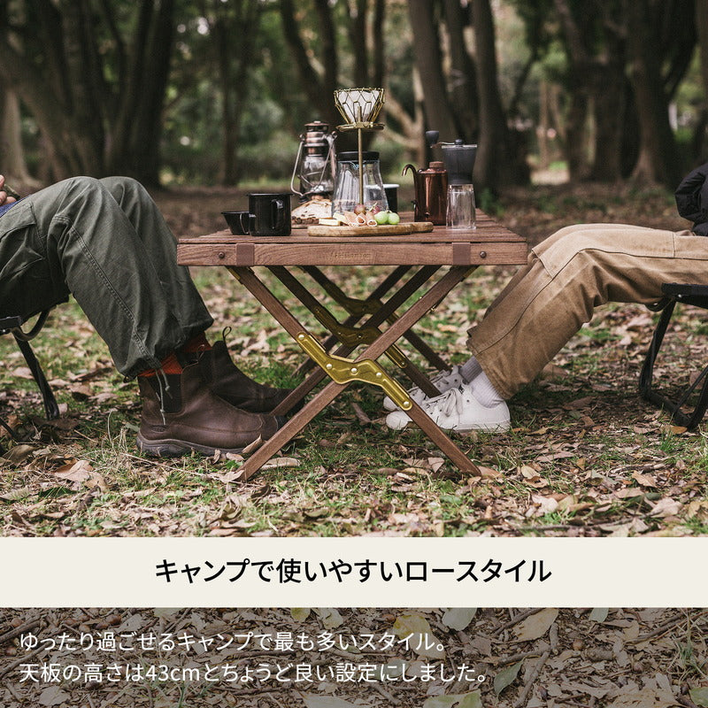 ウッドロールトップテーブルLIGHT アウトドア キャンプ ローテーブル