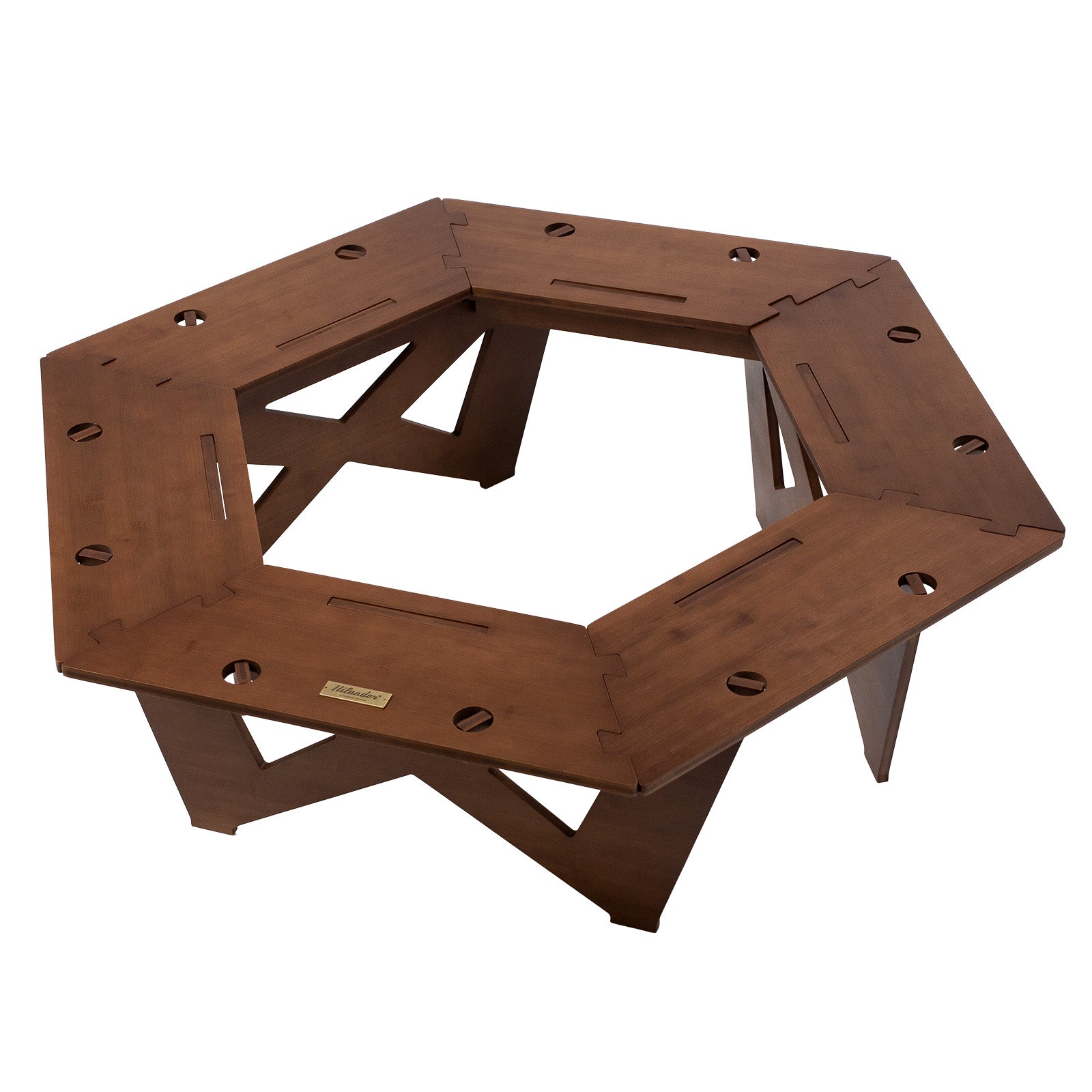 ヘキサゴンテーブル DAN アウトドアテーブル 焚き火テーブル 【1年