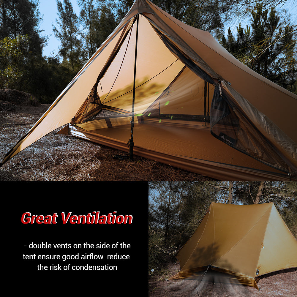 Hill Zero Matis 2 Person Ultralight Tent for Camping Hiking Backpackin