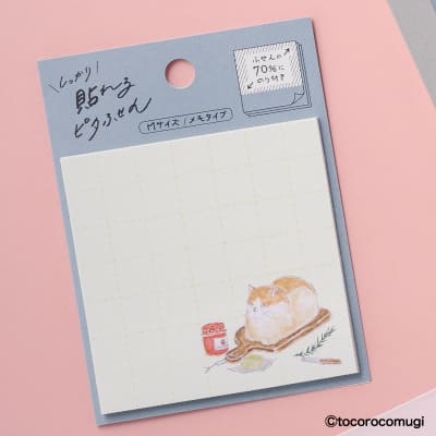 しっかり貼れるピタふせん M（メモタイプ）／トコロコムギ むちむち