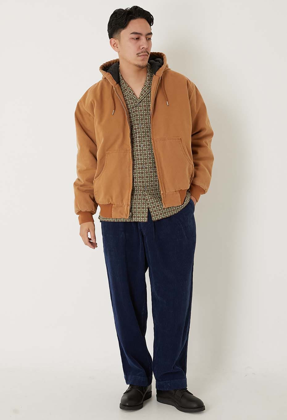 CORNERSTONE /ダッククロス フードワークジャケット VINTAGE WASHED