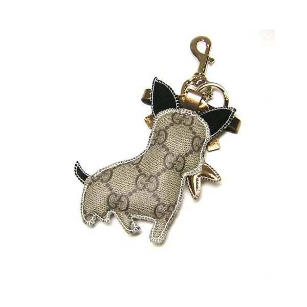 グッチ ] フレンチブルドックのレロイ フック付きキーホルダー - G-4607