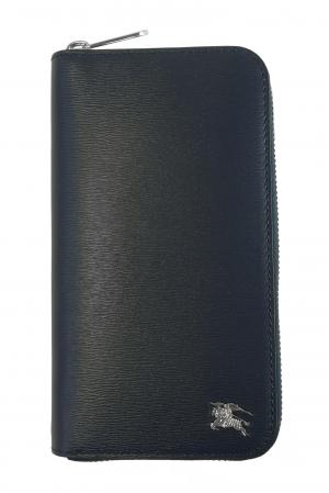 バーバリー 長財布 ラウンドファスナー ロンドンチェック（ネイビー