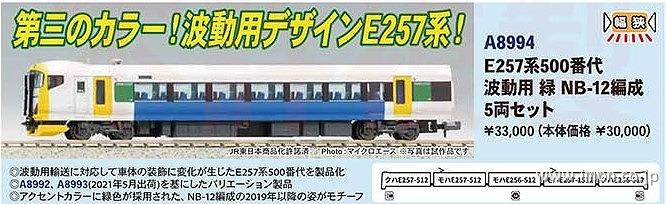 E257系500番代 波動用・緑 NB－12編成 5両 | 鉄道模型店