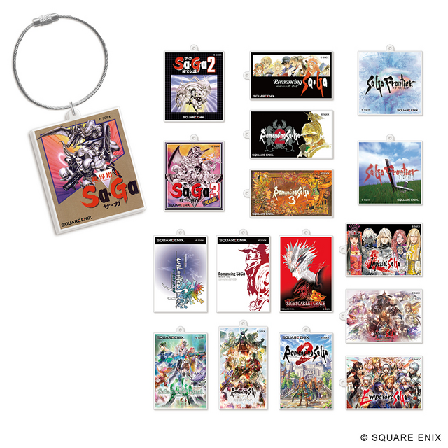 歴代『サガ』シリーズの“パッケージ”がアクリルキーホルダーに！遊んで