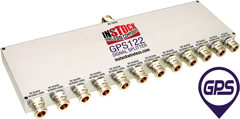 GPS122 - 12 Way, TNC, GPS Signal Splitter, 1 port DC pass, DC
