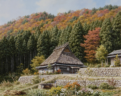 画家 田中正 北岳 杖立峠にて 1996年 三越 個展出品作 額入 茱萸の舎