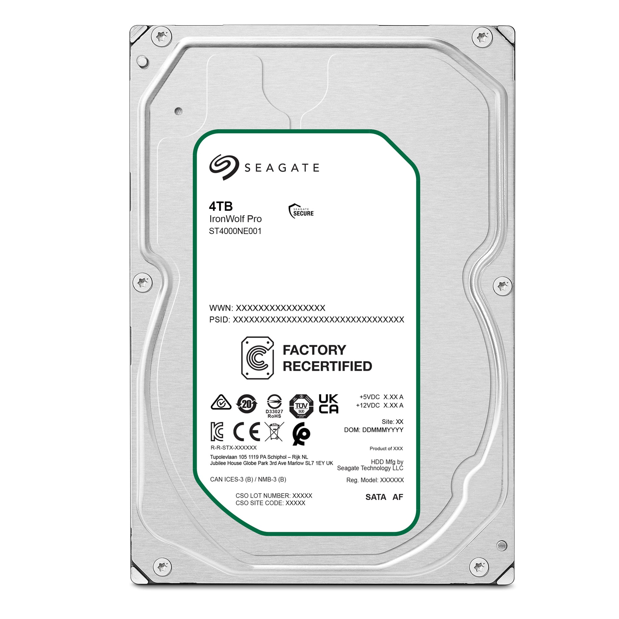 Seagate IronWolf Pro ST4000NE001 整備済み 4TB HDD｜3.5インチ NAS