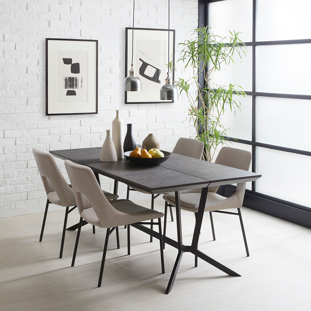 ダイニングテーブル「レイラ」セラミック天板 全2色 全2サイズ