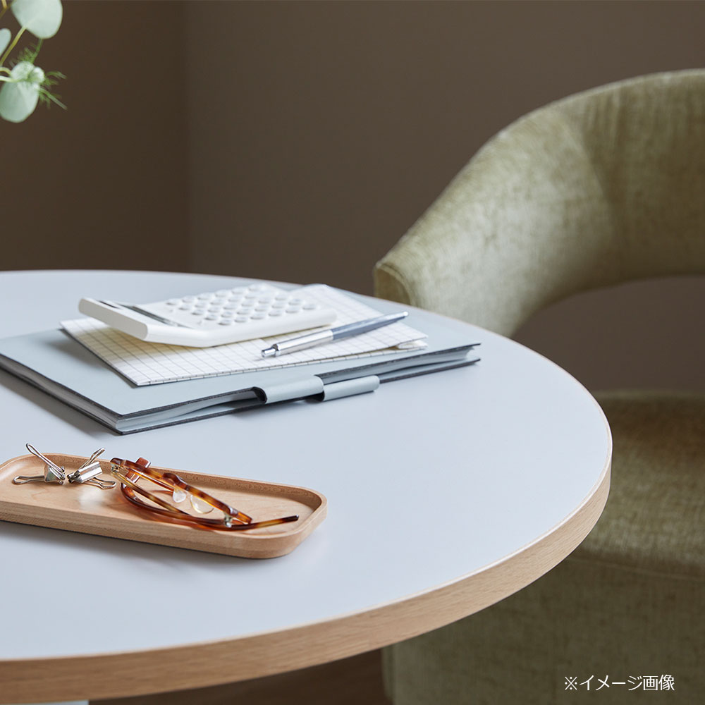 昇降式テーブル「OP17（オプティオ17）WH/WH」幅80cmマル 天板ホワイト