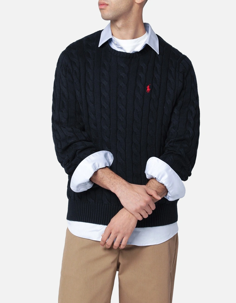 Polo Ralph Lauren メンズ ケーブルニットコットンセーター (アパレル