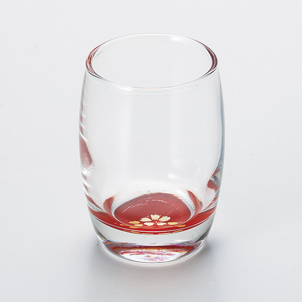 ぐいのみグラス 桜 黒/赤/緑/青/ピンク 12-12110/12111/12112/12201