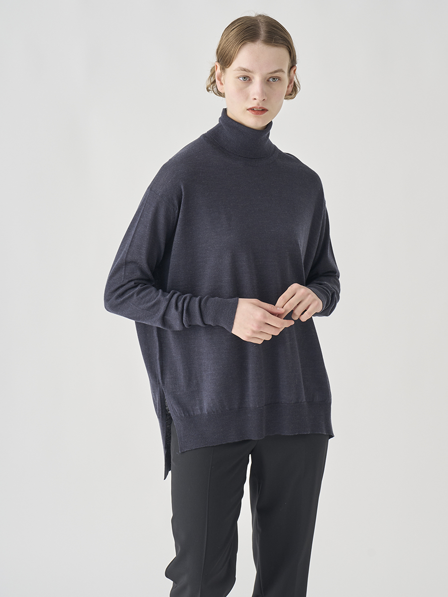 ジョンスメドレー マーガレットハウエル 別注 タートルネック 黒