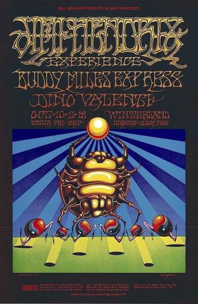 1968 Jimi Hendrix Experience - Winterland Poster by Rick Griffin