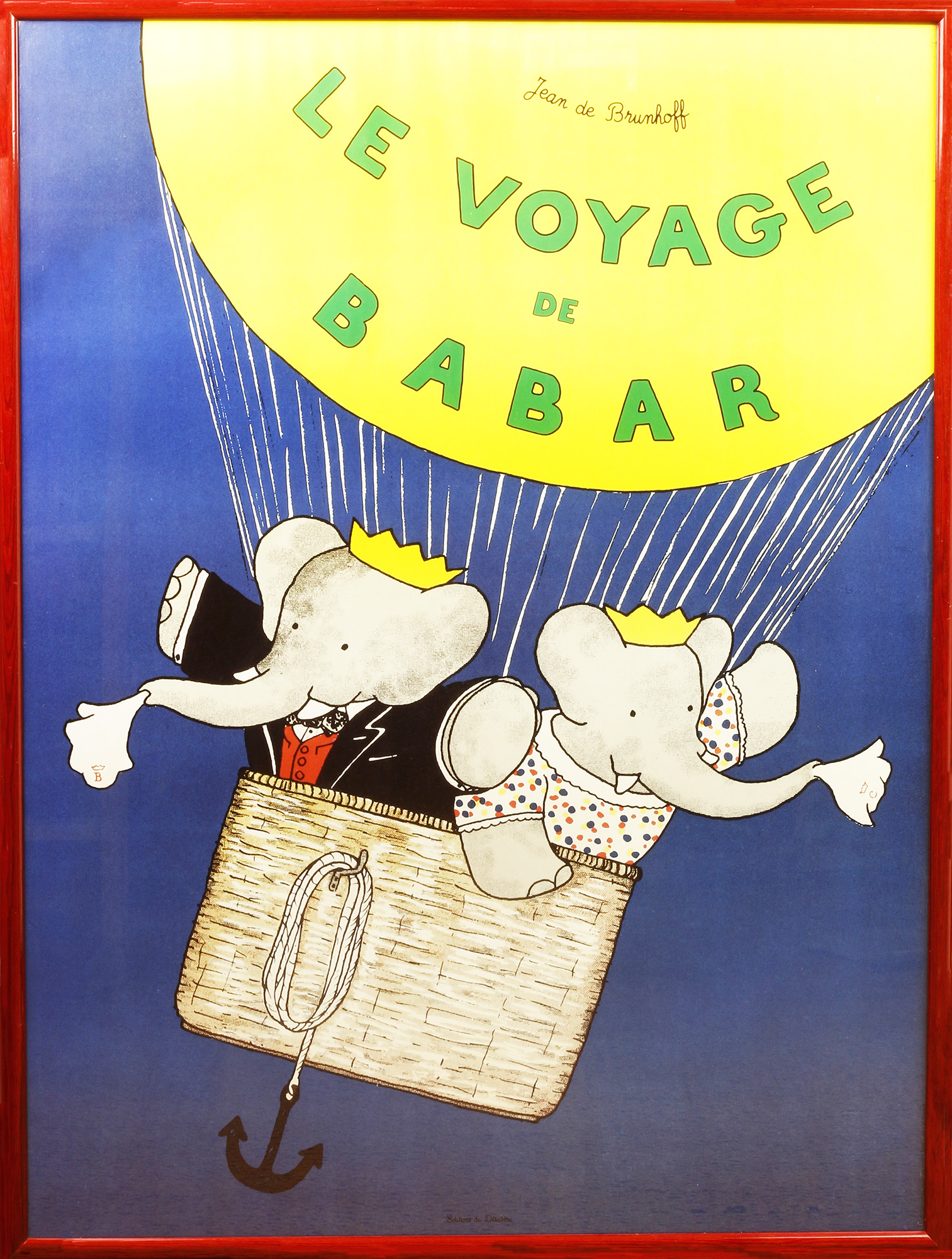 Framed Print: Le Voyage De Babar by BRUNHOFF, Jean de - Jonkers