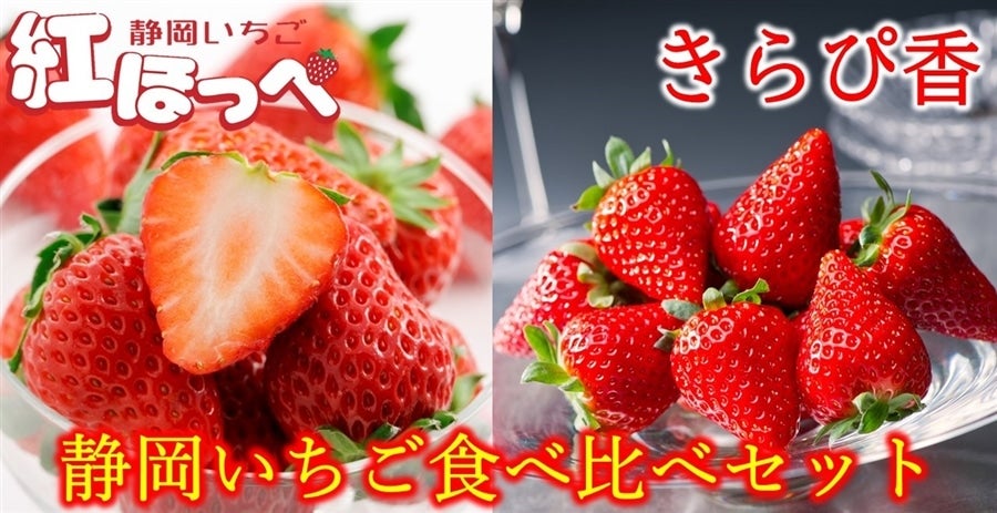 静岡いちご【紅ほっぺ・きらぴ香】食べ比べセット 各2パック（計4