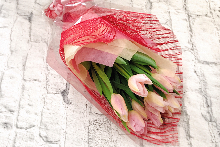 新潟県産チューリップ花束（ピンク）: ハロー！！JA全農にいがた