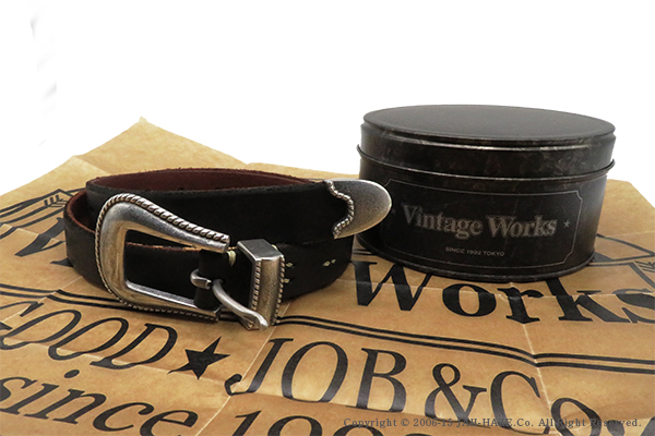 Vintage Works ヴィンテージワークス CHASIN|厚銀メッキ真鍮バックル|7