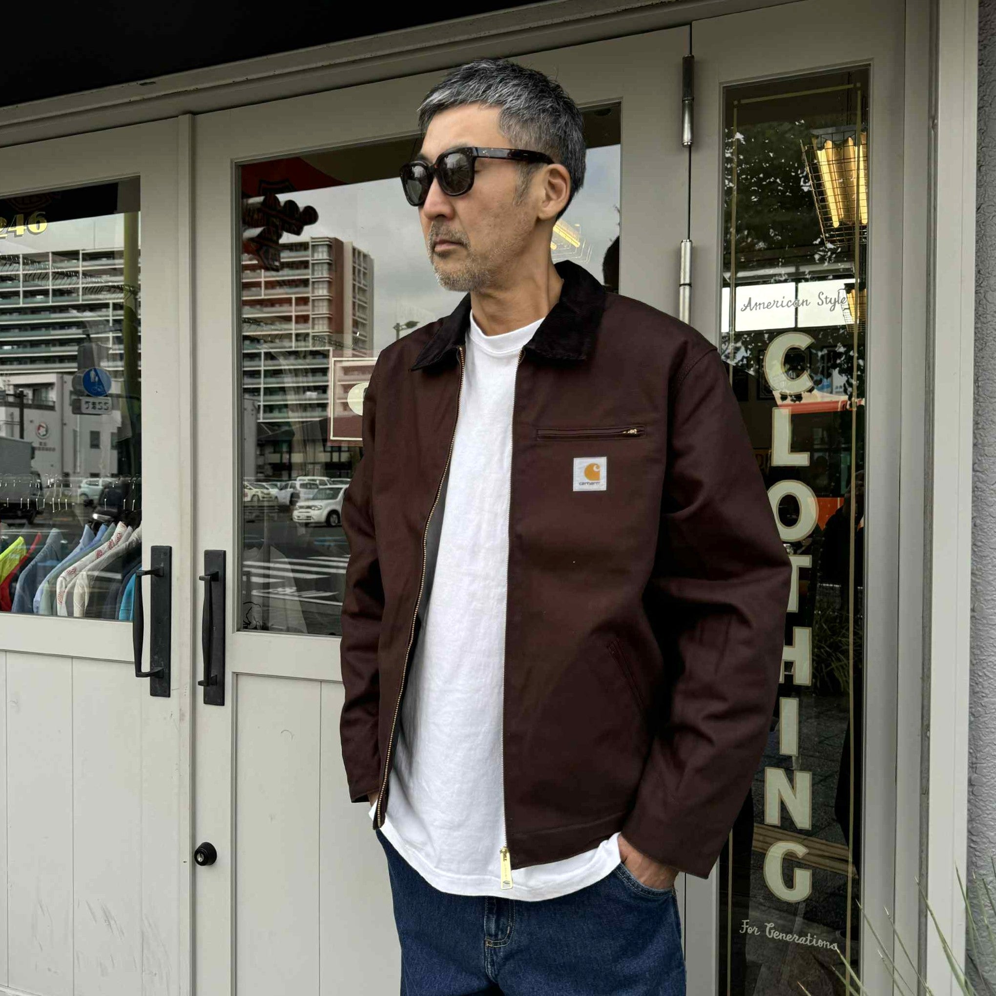 Carhartt WIP - DETROIT JACKET - TOBACCO/BLACK – JAKS GARAGE