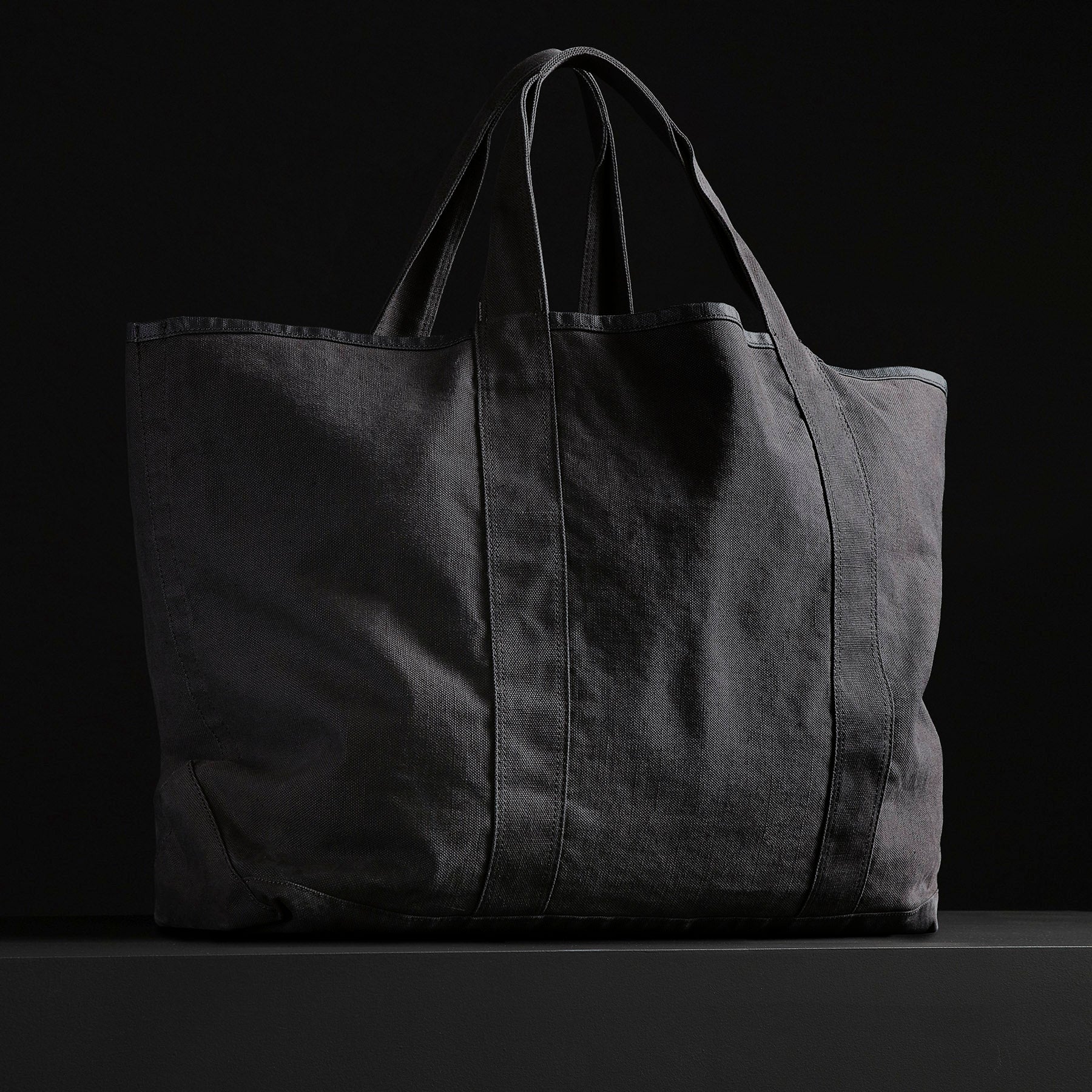 Large Canvas Tote - Black | James Perse Los Angeles