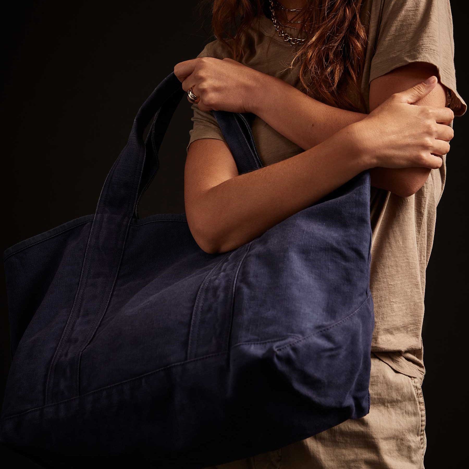 Large Canvas Tote - Royal Blue | James Perse Los Angeles