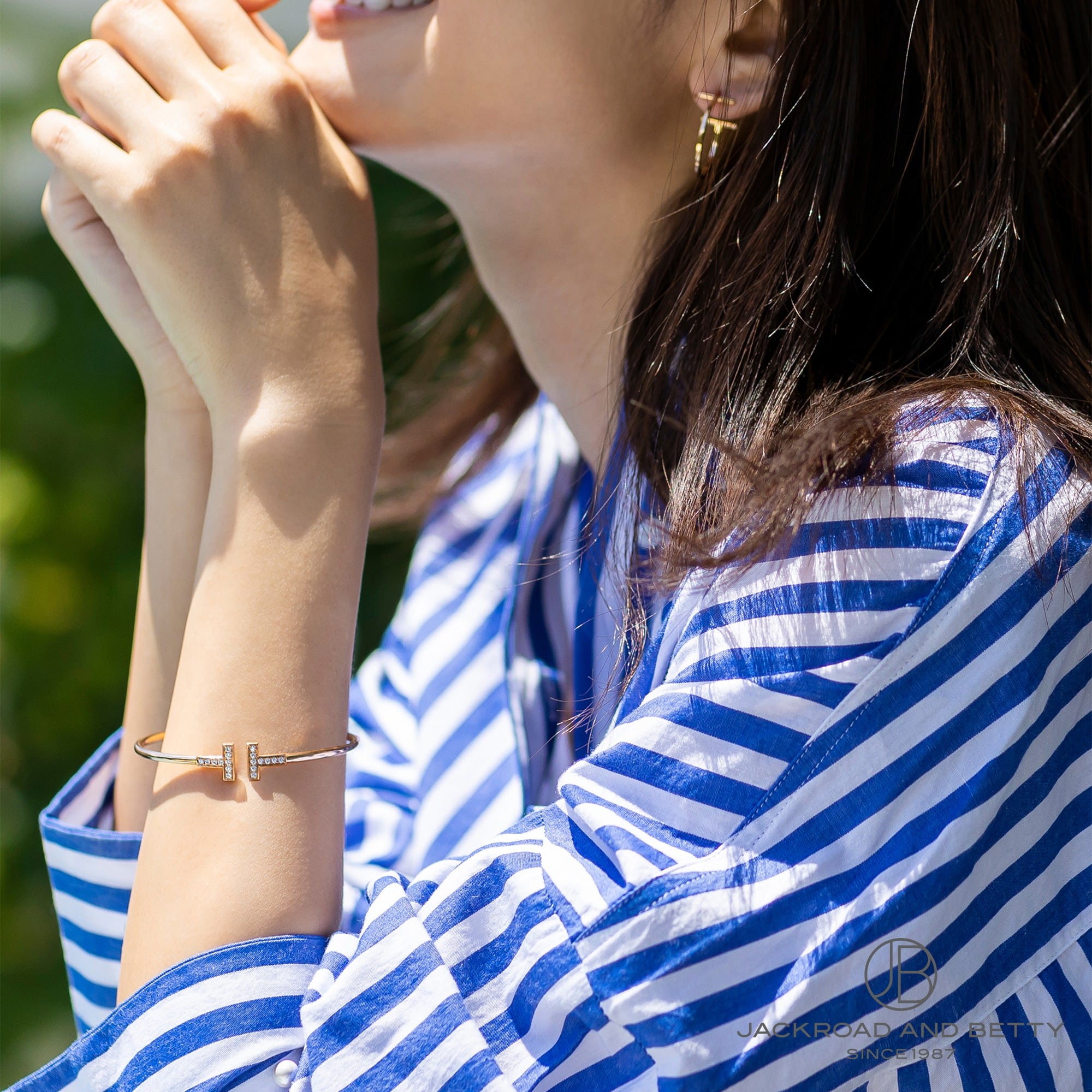 Tワイヤー ダイヤ ブレスレット M RG[33263538] T Wire Diamond