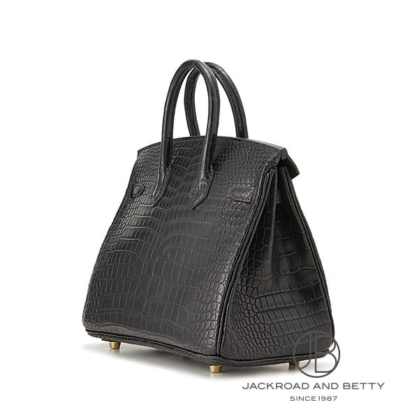 バーキン25 ポロサス クロコダイル ノワール ブラック 黒[] Birkin25
