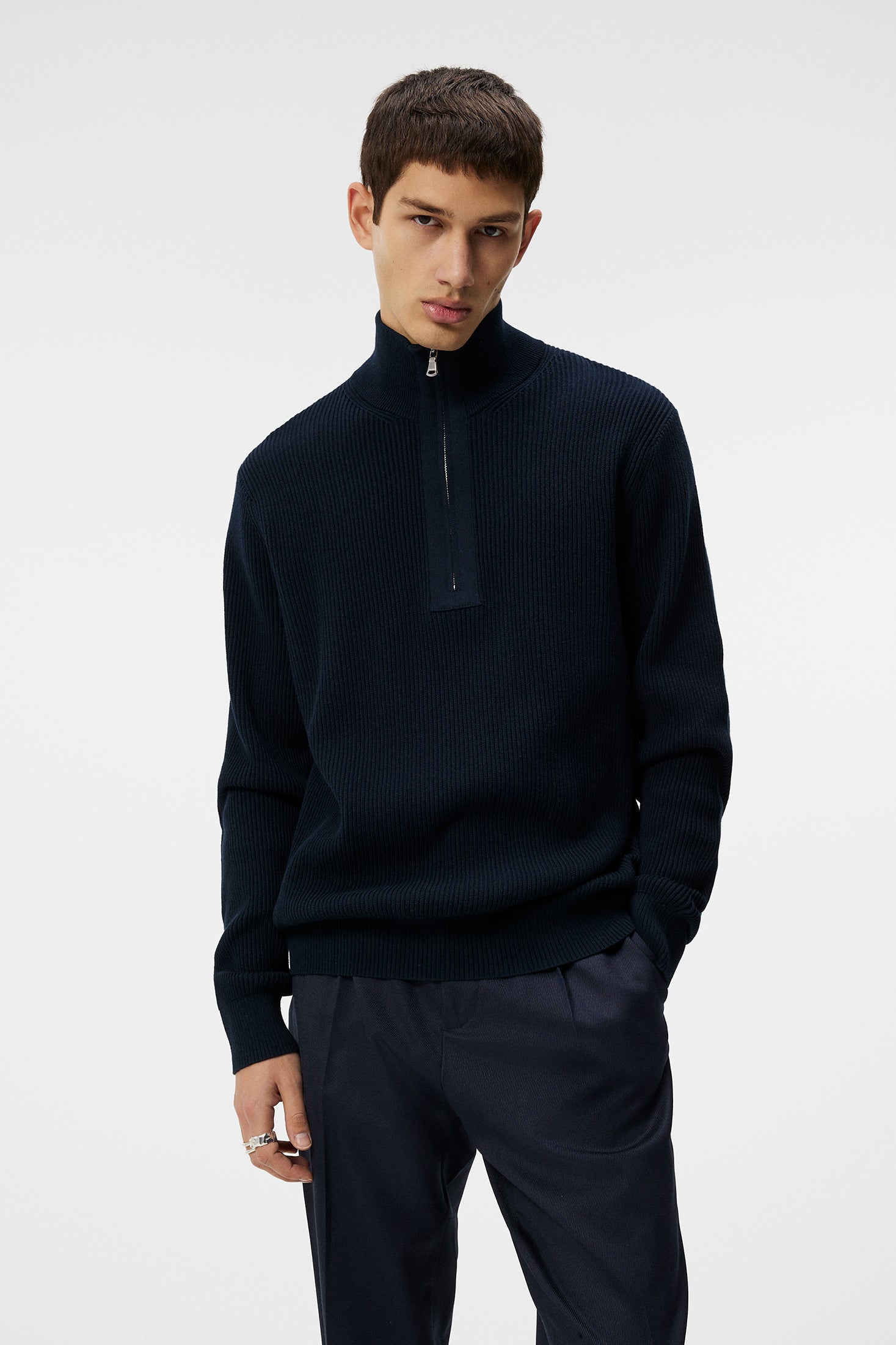 Alex Half Zip Knitted Sweater / JL Navy – J.Lindeberg