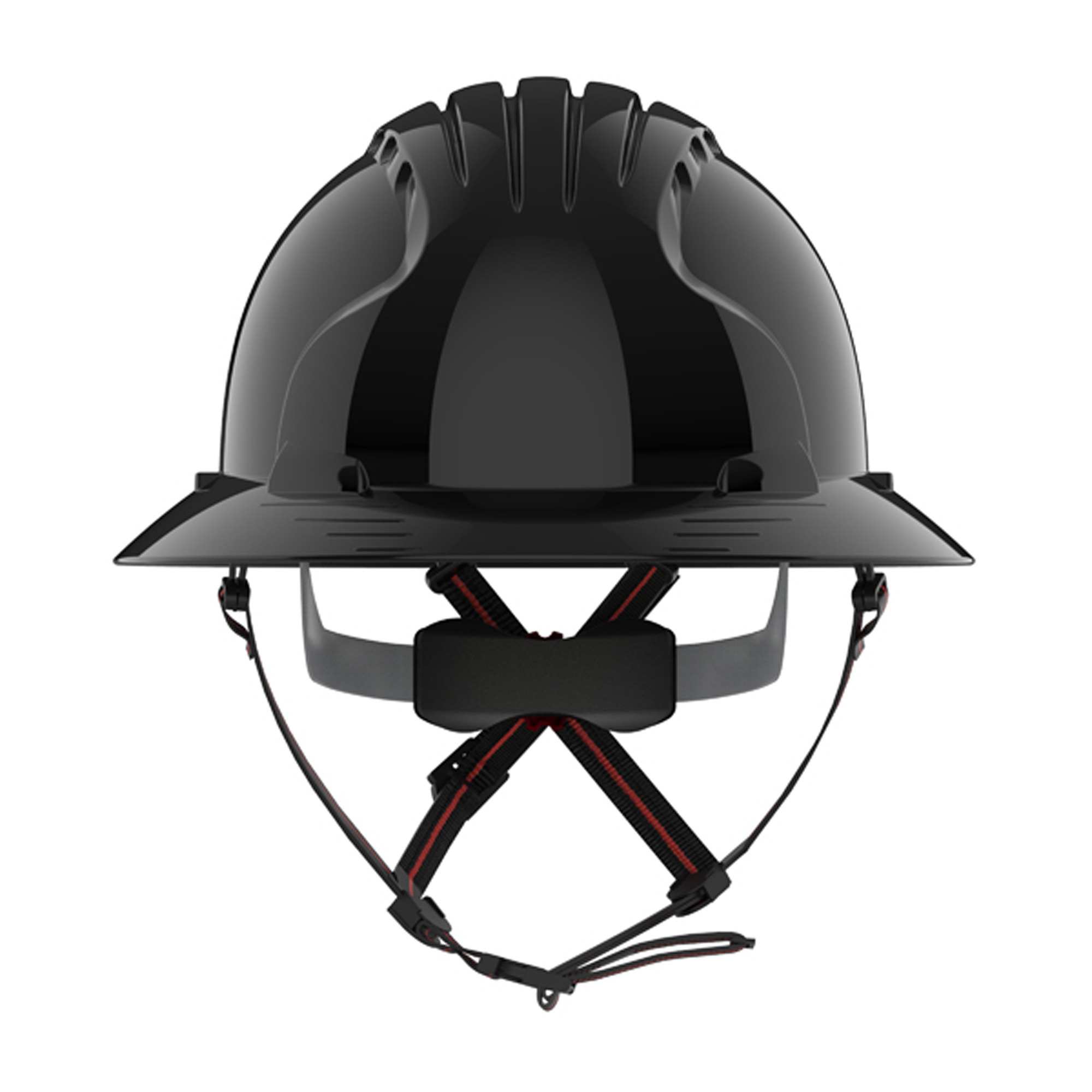 EVO® 6161 Full Brim Ascend Climbing Helmet - Wheel Ratchet - Black