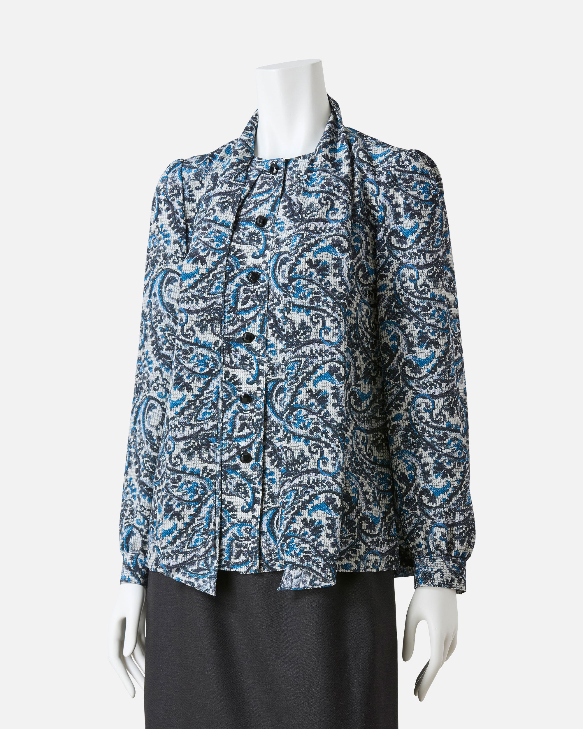 jun ashida - ボウタイ付きシルクブラウス | ONLINE STORE