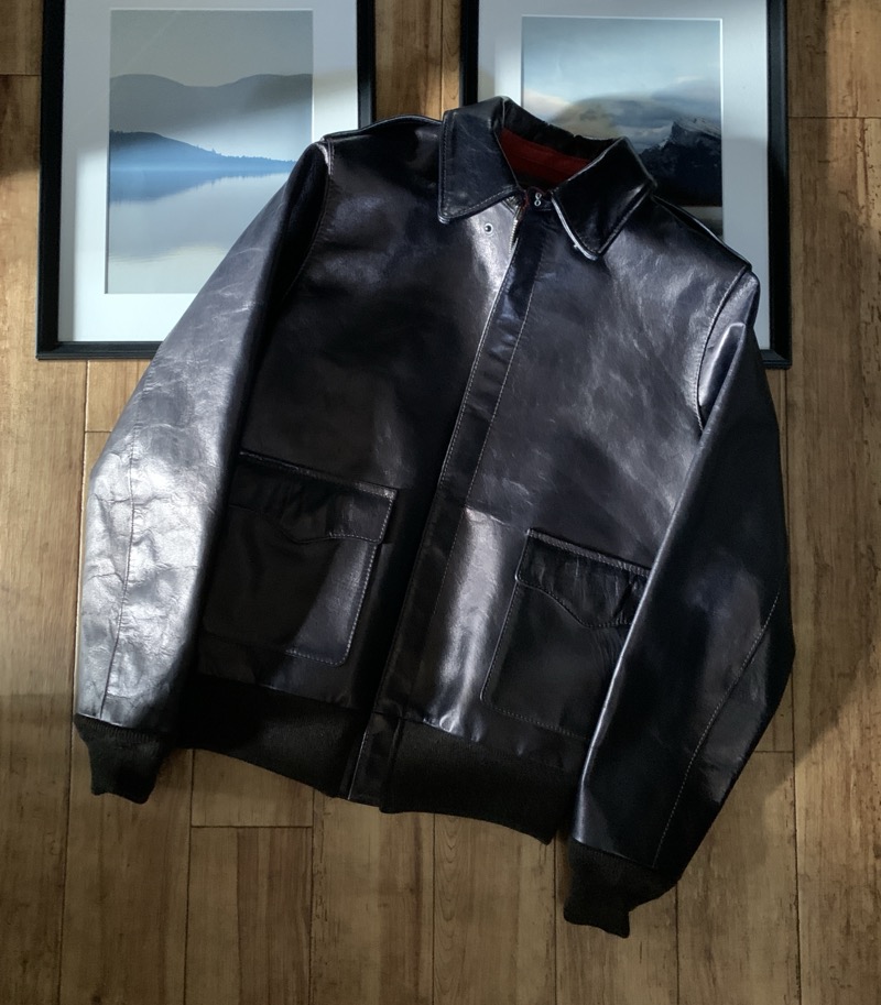 Y'2 LEATHER（ワイツーレザー）インディゴ ホースハイド A-2 フライト