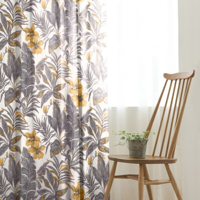 レインフォレスト カーテン JE-91013 グレー ｜ジャストカーテン