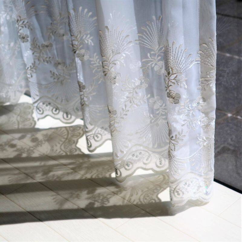 エレナ カフェカーテン JE-92588 ホワイト ｜ジャストカーテン