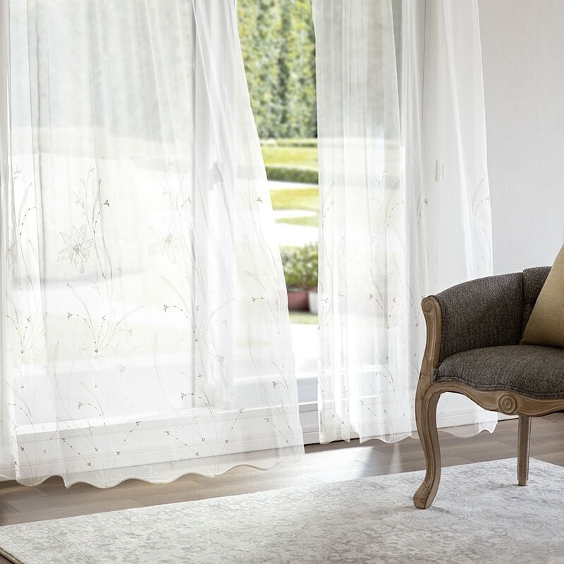 ブリジット レースカーテン JE-92872 ホワイト ｜ジャストカーテン