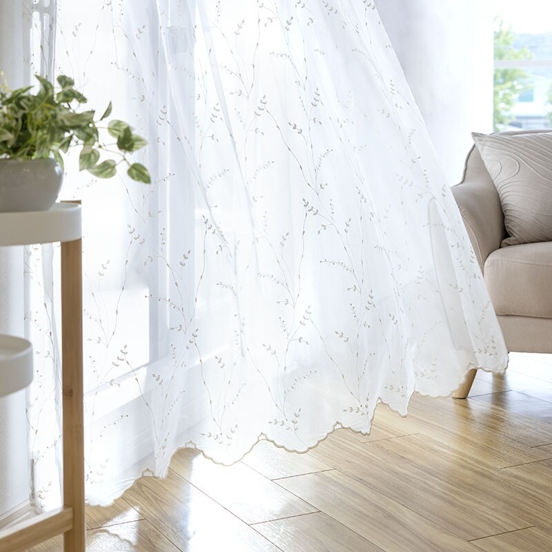 ヴィヴィアン レースカーテン JE-92879 ホワイト ｜ジャストカーテン