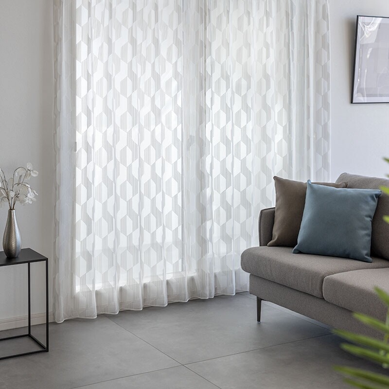 ジュールズ レースカーテン JE-92878 ホワイトグレー ｜ジャストカーテン