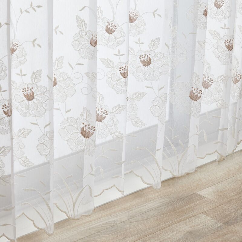 Panda レースカーテン プレーン 2セット Panda レースカーテン