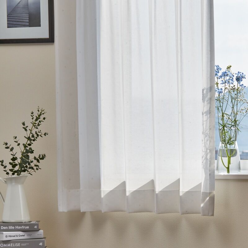 トゥインクル・スター・シアー カフェカーテン JD-98049 ホワイト