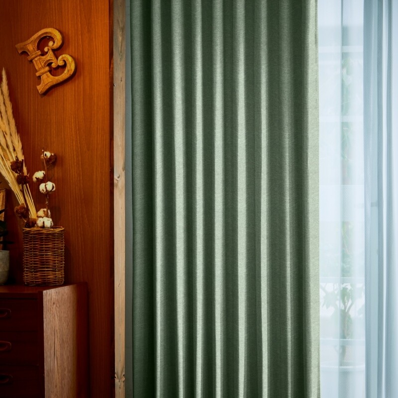 オリビア カーテン JE-99011 グリーン ｜ジャストカーテン