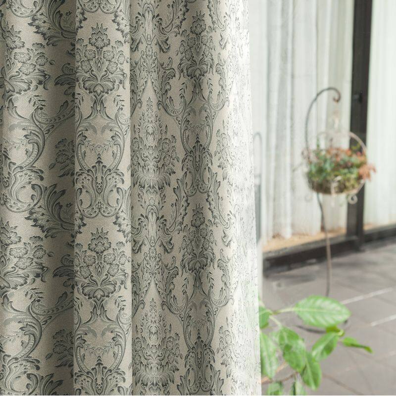 アラビアンダマスク カーテン JD-12238 グレー ｜ジャストカーテン